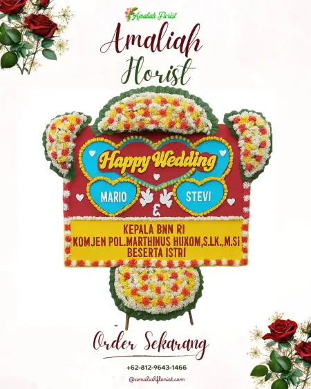 Papan Bunga Pernikahan Labuhan Ratu V